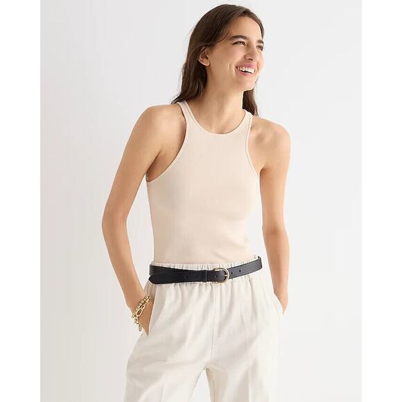 J Crew Sweater Tank Womens Plus 3X Palest Peach Supersculpt Racerback High Neck - Picture 2 of 16